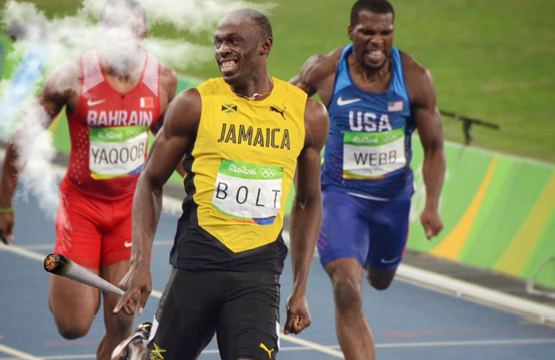 usain bolt smoking weed